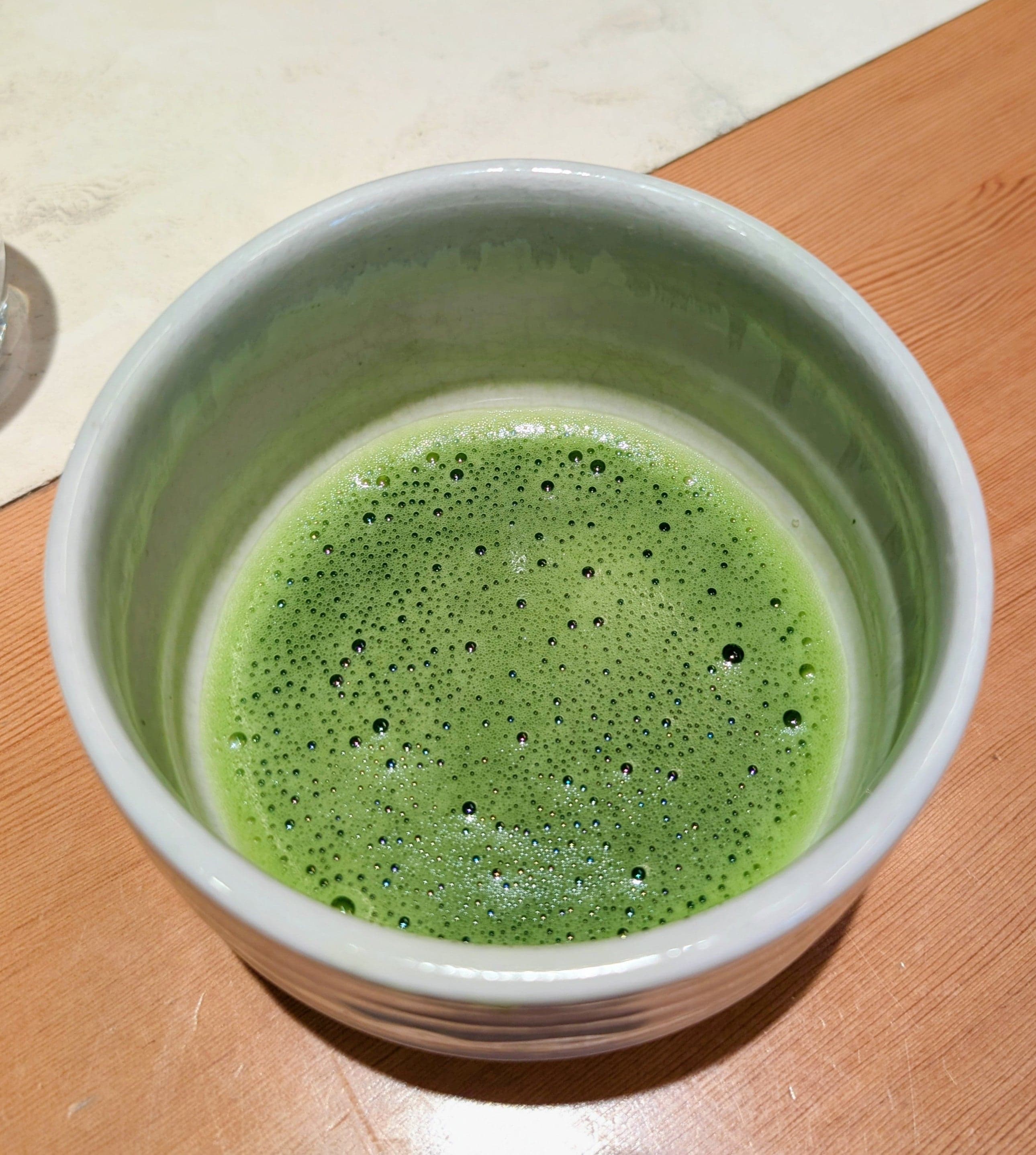 Ceremonial-grade matcha in traditional bowl